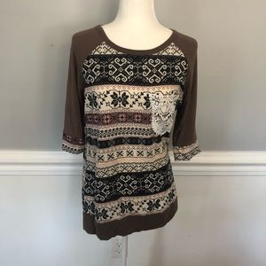Cute 3/4 length sleeve shirt